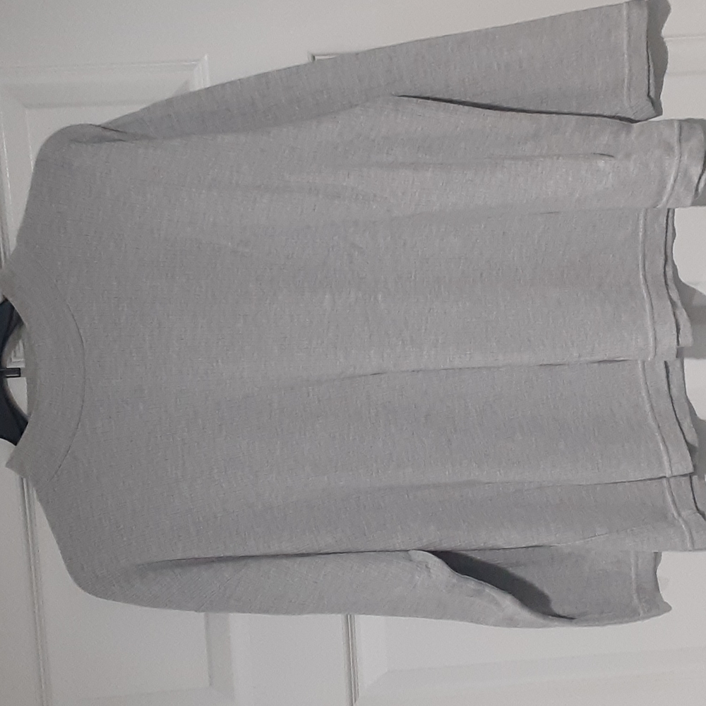 Grey ribbed lightweight sweater